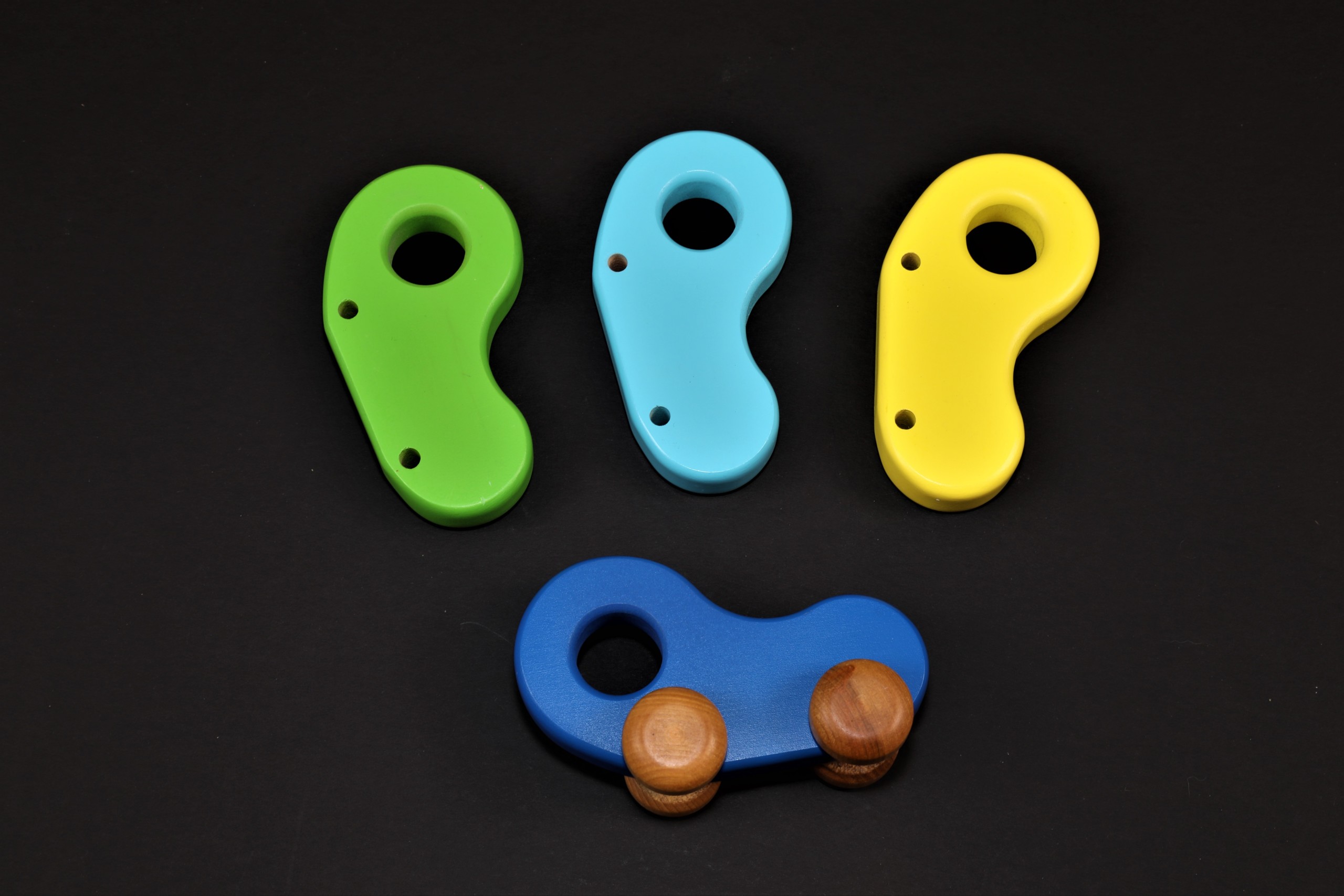 Three Wooden CNC Routed Toy Parts Made in Custom Shapes and Size